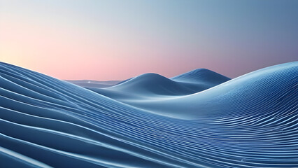 A minimalist 3D rendering featuring a subtle wave pattern with smooth gradients and gentle lighting, creating a calm and refined background perfect for PPT cover pages.