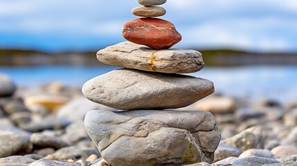 Canvas Print - stack of stones