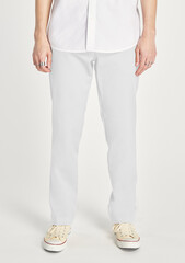 Canvas Print - Men's trousers png with white shirt mockup