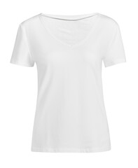 Canvas Print - PNG simple white v neck t-shirt mockup