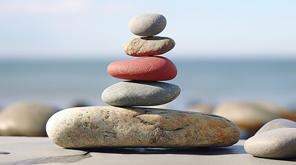 Wall Mural - stones on the beach