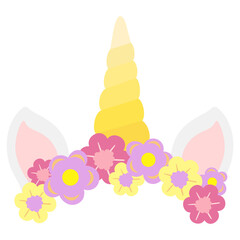 Poster - Cute unicorn horn design element transparent png