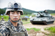 © Ari - Korean soldier military army in camouflage uniform at conflict war