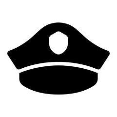 Poster - PNG police hat flat icon, transparent background