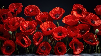 Sticker - bouquet of red tulips