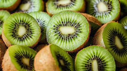 Wall Mural - sliced kiwi fresh fruit 