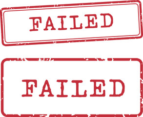 Canvas Print - Failed Rubber Stamp Vector Set