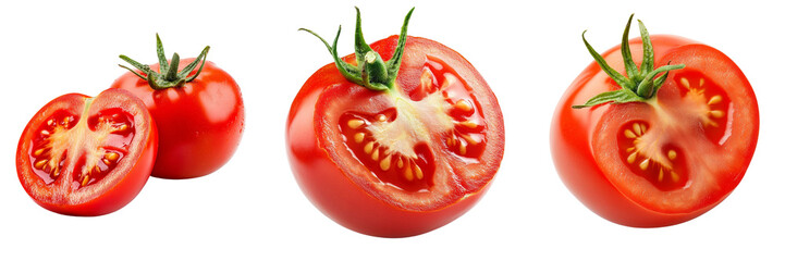  Set off tomato with Finish in Cut out isolated on a transparent background