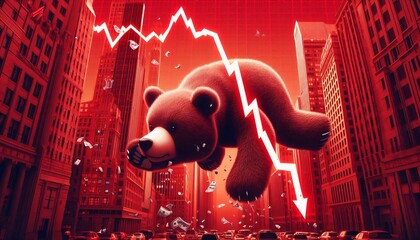 Wall Mural - Bear market stock crashes, crypto, forex, trading