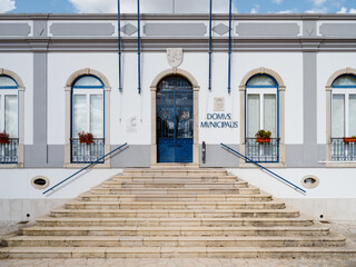 Canvas Print -  Town hall  in Castro Verde, Alentejo, Portugal, Beja District