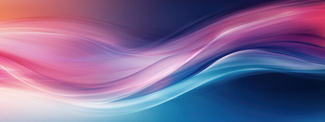 Sticker - A colorful wave with a blue and pink background