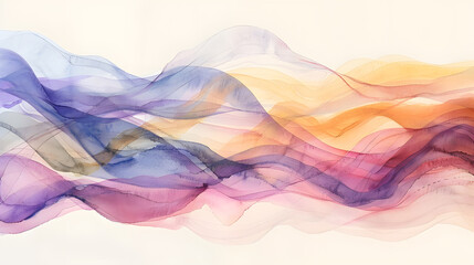 Wall Mural - A painting of a wave with a rainbow in the background. 