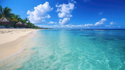 Sticker - Turquoise water gently lapping on idyllic tropical beach