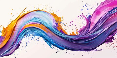 Wall Mural - an incredibly eyecatching abstract wave design featuring vibrant colors and a sense of dynamic movem
