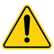 © stefanbalaz - Hazard warning attention sign with exclamation mark symbol in a yellow triangle. Danger, Vector illustration. Attention icon.