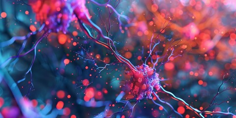 Colorful Neural Net Illustration