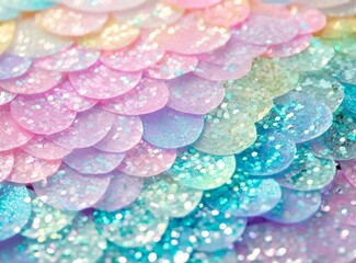 Poster - Fancy rainbow color glitter sparkle confetti texture background for happy birthday party invitation card design.