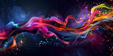 Dark Background with Colorful Accents