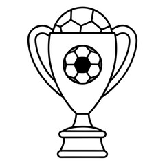 Trofeo de soccer art vector illustration