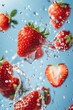 © Joyce - Juicy ripe strawberry fruit with water splash