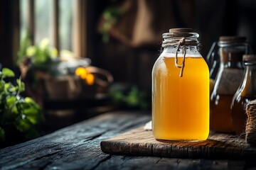 healthy homemade kombucha drink