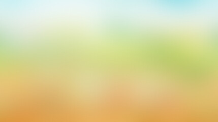 Poster - Bright, colorful landscape with a soft focus, depicting a peaceful outdoor environment under clear blue skies