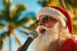 © Marina Shvedak - funny santa claus singing karaoke