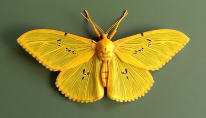 Wall Mural -  Vibrant yellow butterfly with intricate patterns