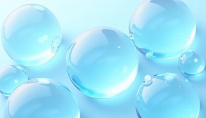 Wall Mural -  Clear shiny and pure  A collection of pristine water droplets