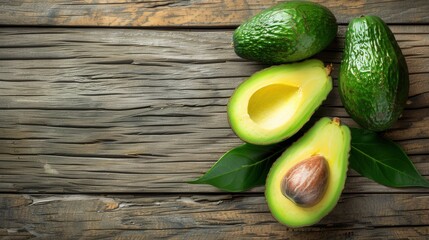 Fresh avocado fruit closeup view