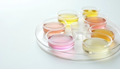 Wall Mural -  A rainbow of samples in test tubes