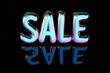 © Nadia Do - 3d holographic word SALE reflected in a black surface