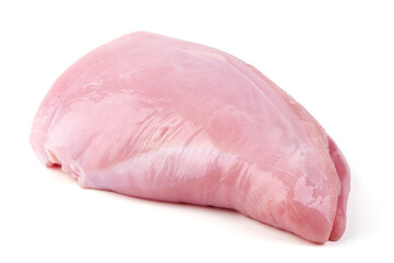 Sticker - Raw Turkey fillet, isolated on a white background.