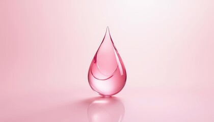 Canvas Print -  Elegance in simplicity  A single pink droplet