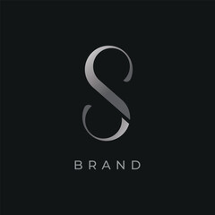 Wall Mural - Initial letter element abstract template logo design with geometry. Modern, minimalist and luxury artistic symbol.