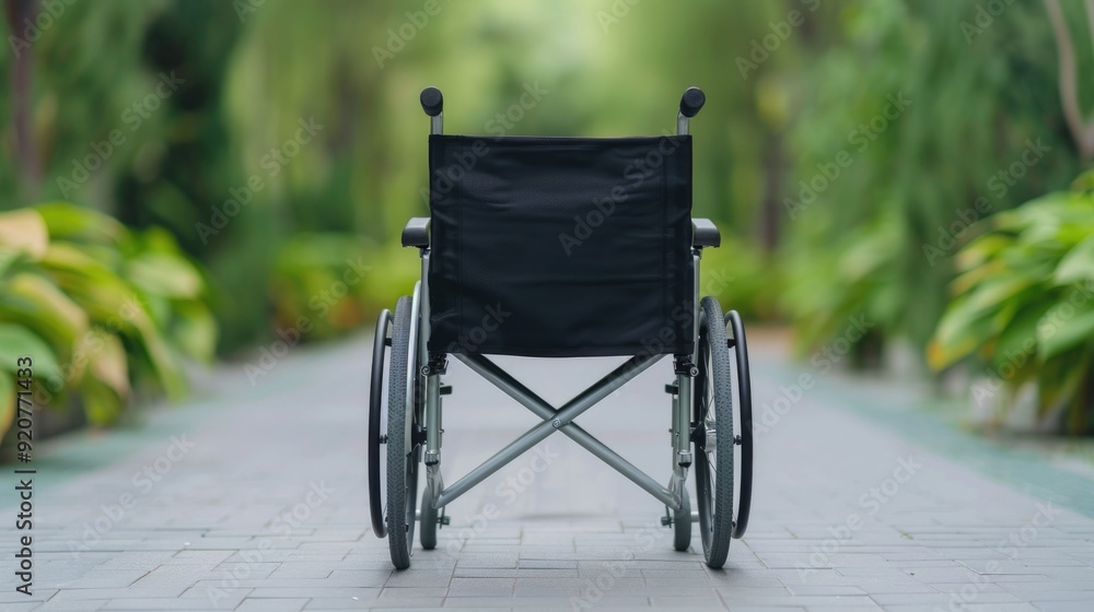 Ada Ramp Forest Foto de Stock Wheelchair accessible ramp winding through a serene ...