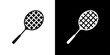 © Kajal - Badminton racquet icon logo set vector