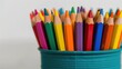 © Intelligent Horizons - Diverse array of vibrant colored pencils crayons and stationery supplies for an inclusive and equitable curriculum in modern schools and educational settings