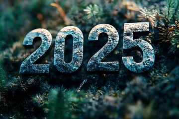 2025 festive numbers new year background