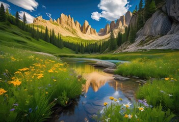 Wall Mural - breathtaking landscapes showcasing diverse natural wonders including unique geological formations, mountain, river, forest, geology, rock, view