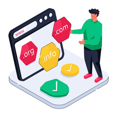 Wall Mural - an illustration design of web domains