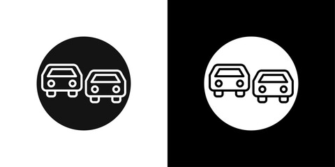 No overtaking icon logo set vector