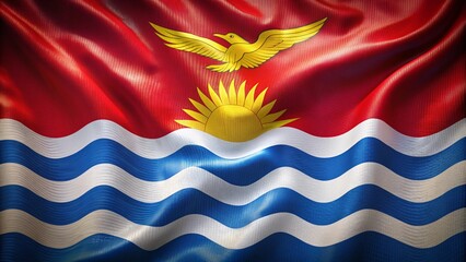 Flag of Kiribati flag national state country decoration patriotism symbols official ceremony parade background screensaver wallpaper symbol state emblem coat of arms canvas banner flagpole