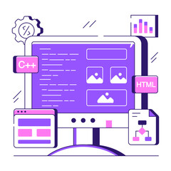 Trendy vector design of system development 

