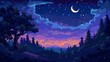 © Patipan - starry night sky pixel art