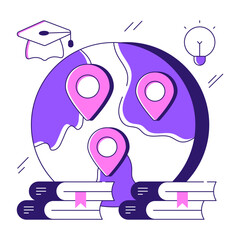 Wall Mural - creative design illustration of global location