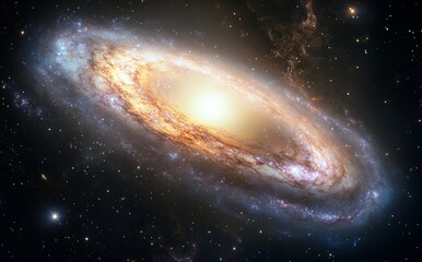 Wall Mural - space agency provided elements for this spiral galaxy that is many light years away from earth.