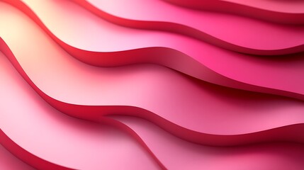 Poster - 3D Illustration of a Smooth Pink Surface with Overlapping Red Circles