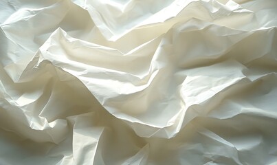 Poster - Background of Crinkled Paper with Visible Texture and Soft Shadows