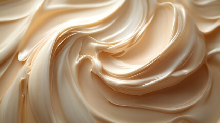 Poster - Background with Creamy Makeup Textures, Swirls of Concealer and Foundation